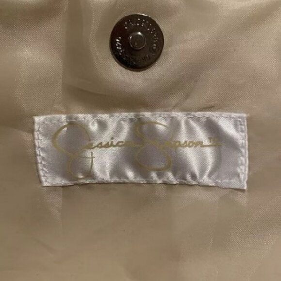 Jessica Simpson Tan Wolven Tote EUC - Picture 4 of 5